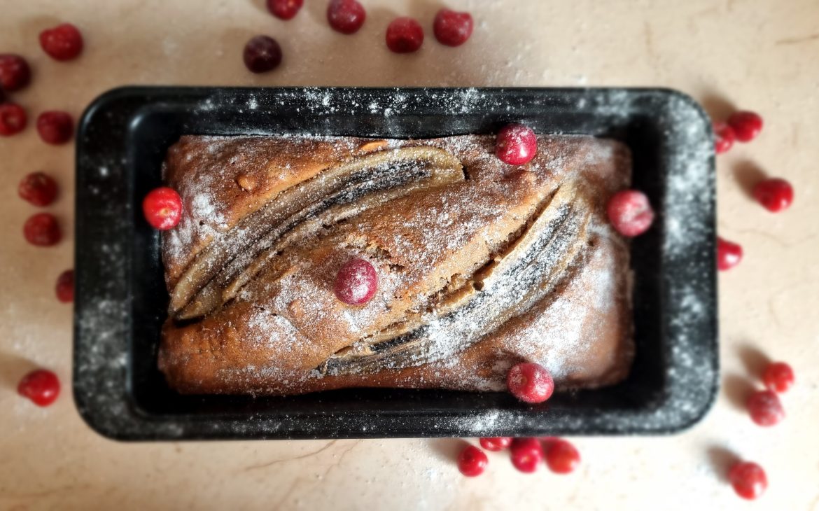 bizcocho platano, plum cake platano